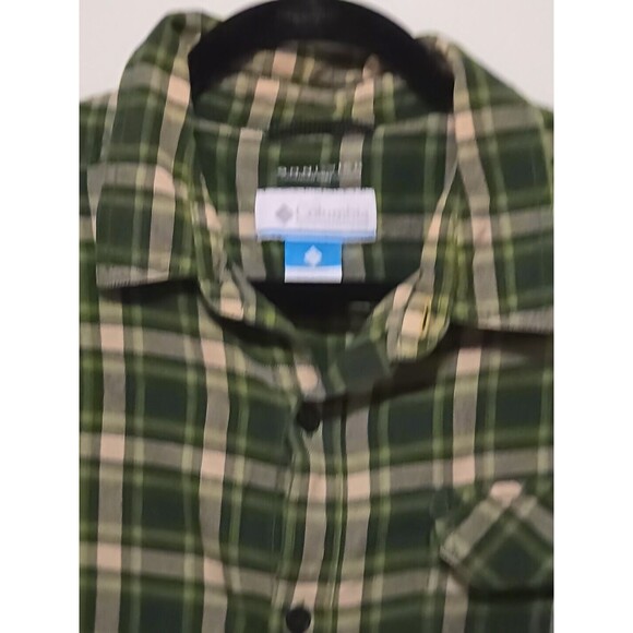 !! Columbia Men's Green OMNIWICK Flannel Long Sleeve Size LARGE - Picture 4 of 15